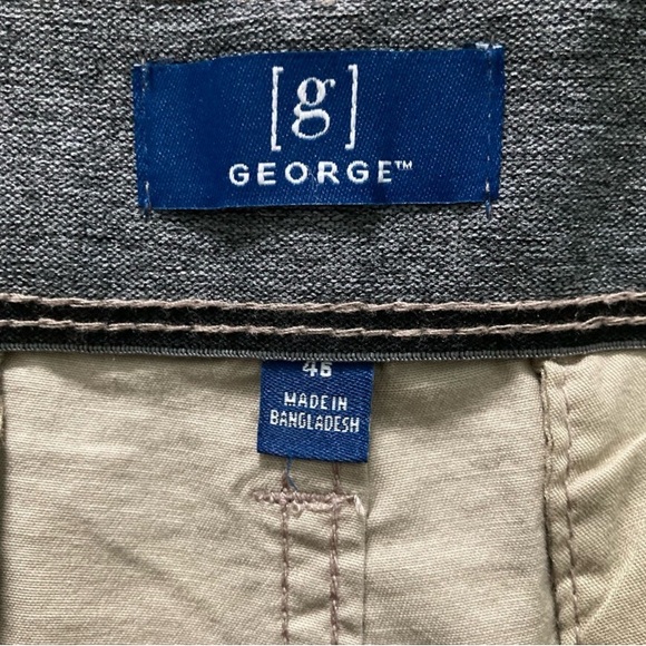 NWT G George Men’s Below the Knee Comfort Wast Stretch Khaki Cargo Short. - Picture 5 of 6